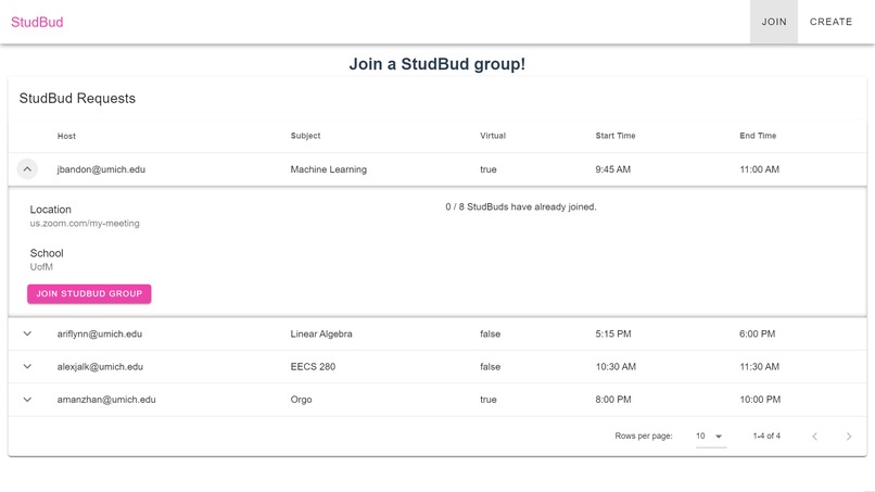 StudBud – screenshot 2