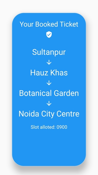 Delhi Metro COVID-19 booking system – screenshot 1