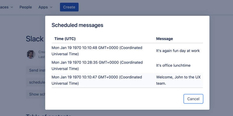 Slack Officebot App Admin Forge Macro app – screenshot 6
