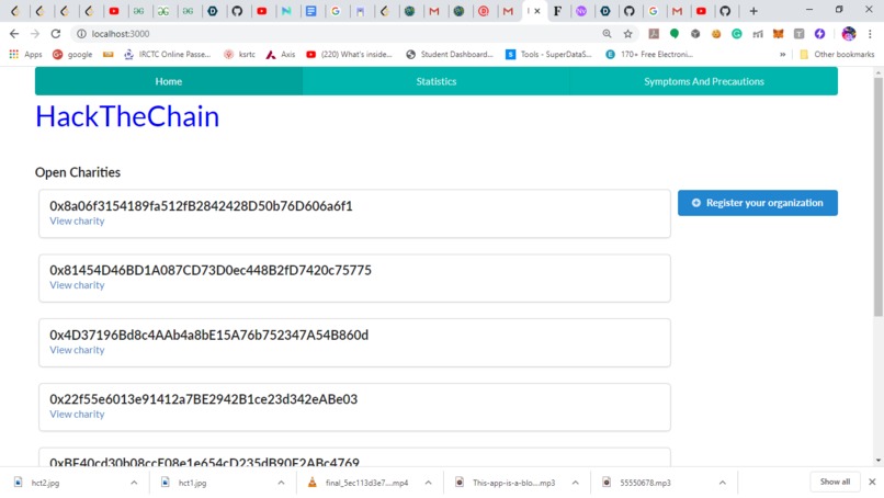 StratisCharityTracker – screenshot 1