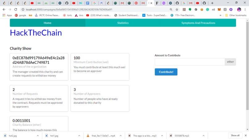 StratisCharityTracker – screenshot 2