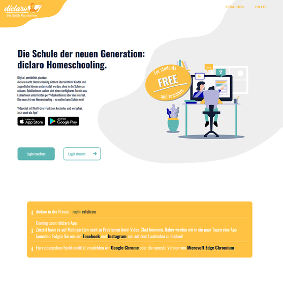 diclaro - the digital classroom – screenshot 1
