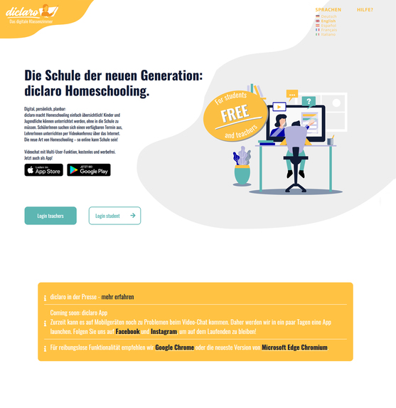 diclaro - the digital classroom – screenshot 2