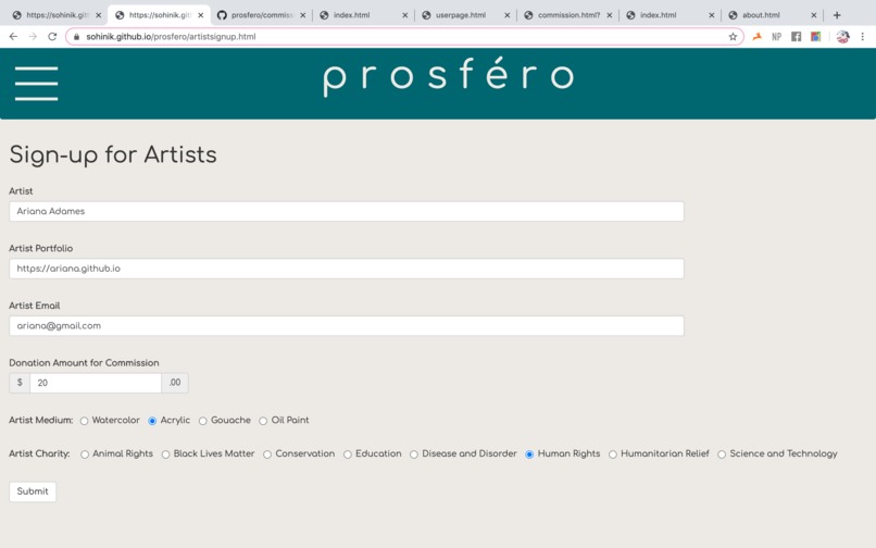 prosféro – screenshot 2