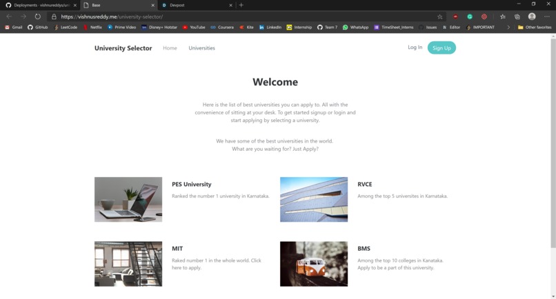 University Selector – screenshot 1