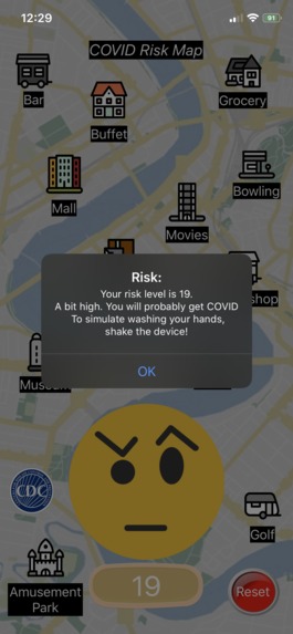 CovidRiskMap – screenshot 2