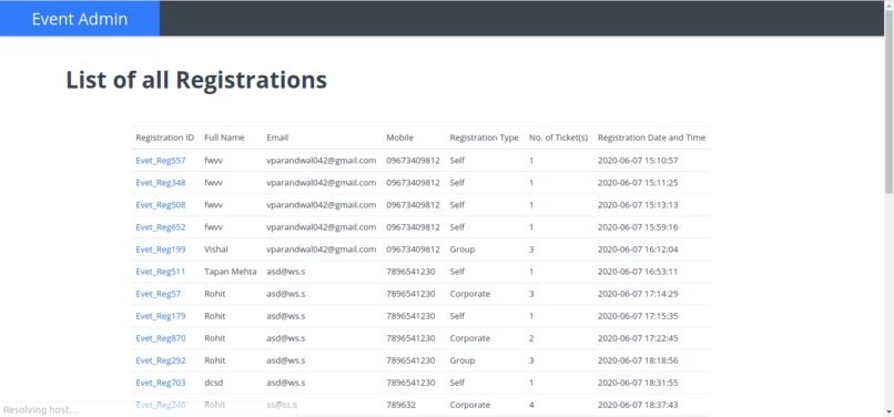 Event Registration System – screenshot 7