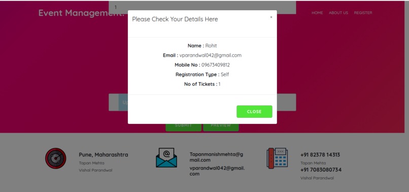 Event Registration System – screenshot 4