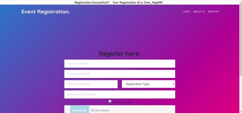 Event Registration System – screenshot 2