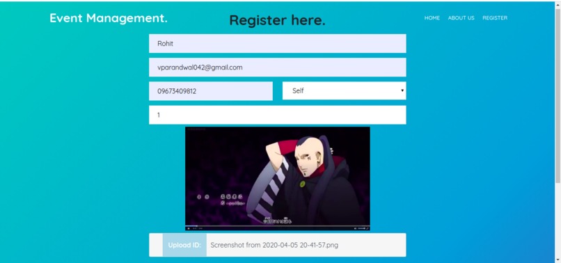 Event Registration System – screenshot 3