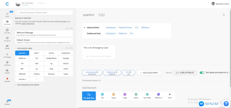 COVID-19 Help center-(chat bot) – screenshot 4