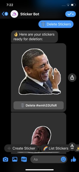 Sticker Bot - Chatbot for making, sharing user-made stickers – screenshot 8