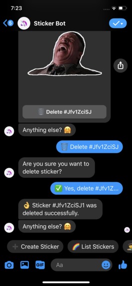 Sticker Bot - Chatbot for making, sharing user-made stickers – screenshot 9
