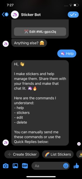 Sticker Bot - Chatbot for making, sharing user-made stickers – screenshot 10