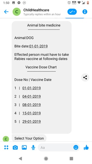 Child immunization and nutrition awareness Bot – screenshot 3