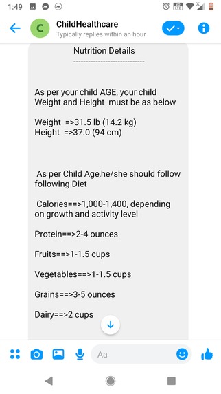 Child immunization and nutrition awareness Bot – screenshot 6