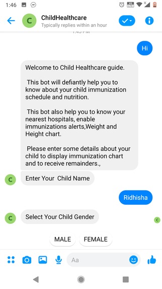 Child immunization and nutrition awareness Bot – screenshot 7
