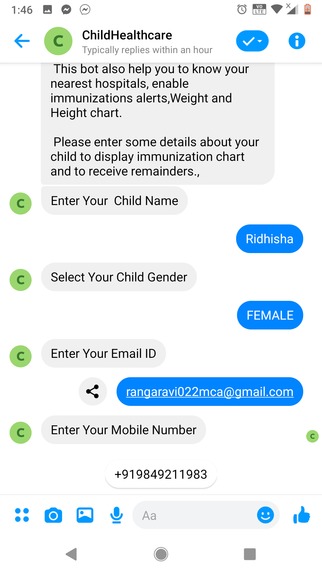 Child immunization and nutrition awareness Bot – screenshot 8