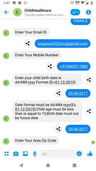 Child immunization and nutrition awareness Bot – screenshot 10