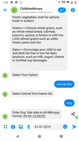 Child immunization and nutrition awareness Bot – screenshot 14
