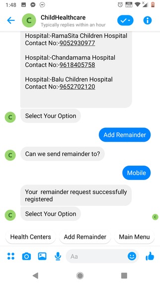 Child immunization and nutrition awareness Bot – screenshot 16