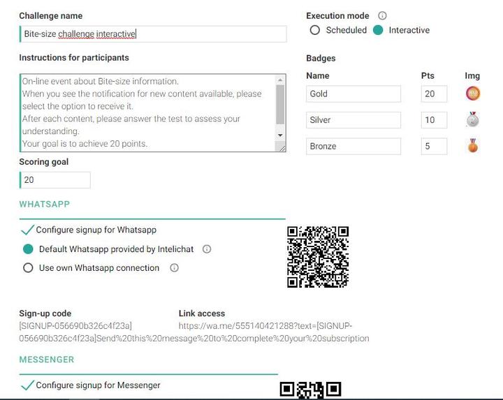 Bite-size contents for Messenger and Whatsapp – screenshot 1