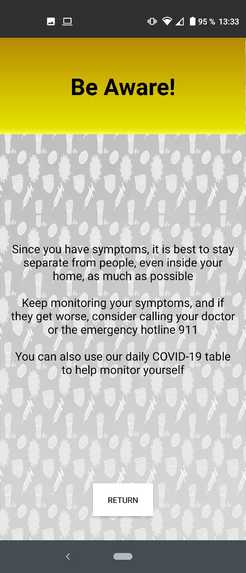 My Covid-19 assistant – screenshot 6