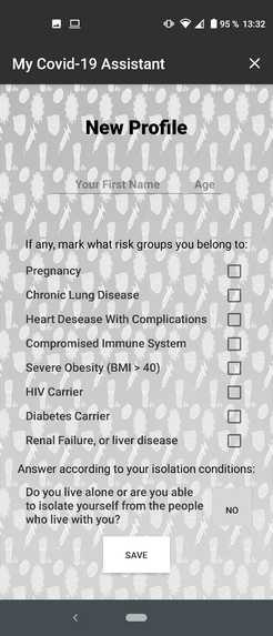 My Covid-19 assistant – screenshot 2