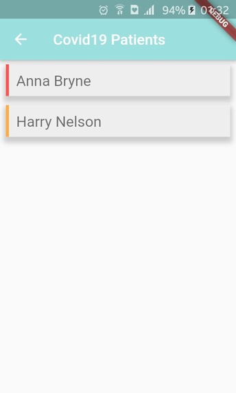 Covid-Test – screenshot 1