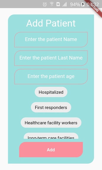 Covid-Test – screenshot 2
