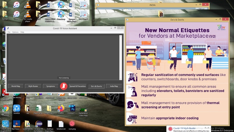 Covid-19 Voice Assistant System – screenshot 2