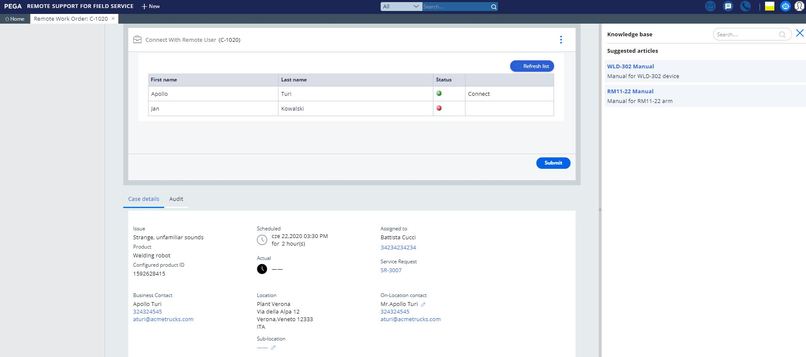 Remote Support for Pega Field Service – screenshot 1