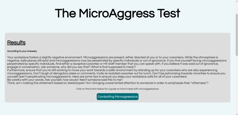 The MicroAgress Test – screenshot 5