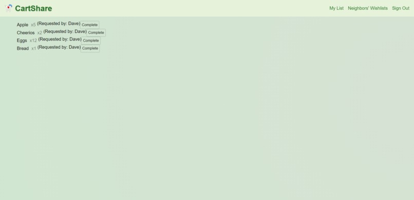 CartShare – screenshot 3