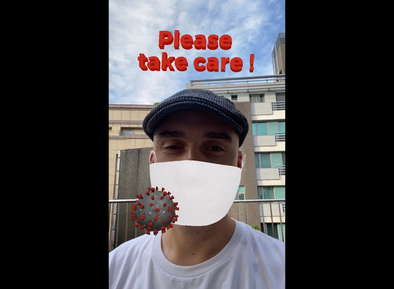 Virus Mask Instagram AR filter – screenshot 1