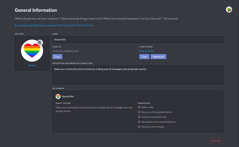 Gender Neutral bot – screenshot 1