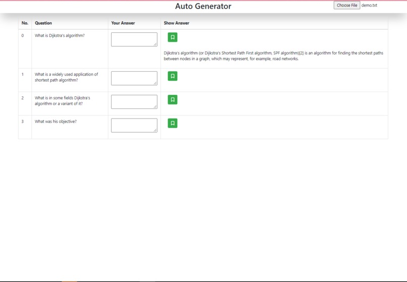 Auto Generate Quizes – screenshot 2