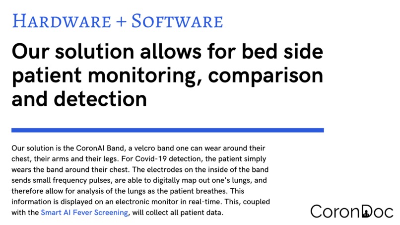 Best Undergraduate Hack - Machine Learning - CoronDoc – screenshot 5