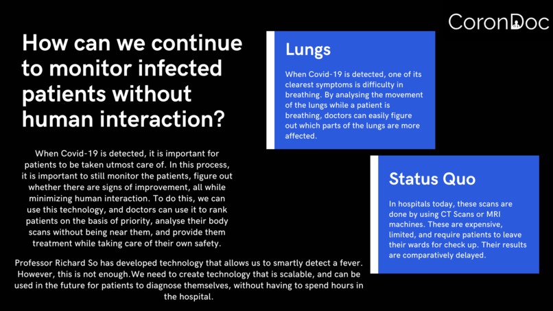 Best Undergraduate Hack - Machine Learning - CoronDoc – screenshot 9