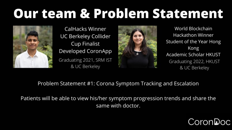 Best Undergraduate Hack - Machine Learning - CoronDoc – screenshot 11