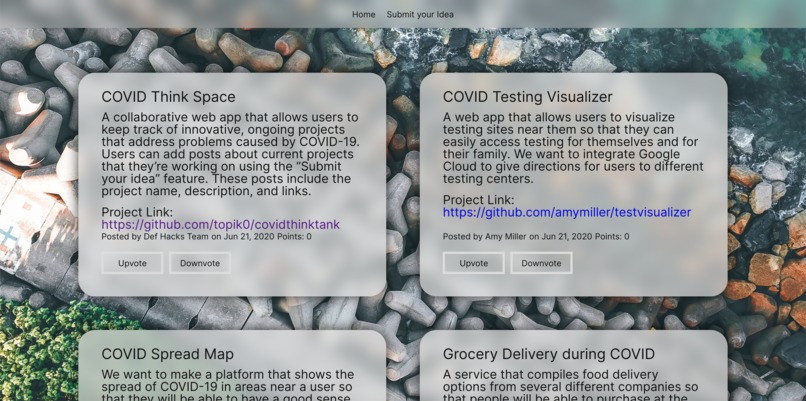 COVID Think Space – screenshot 1