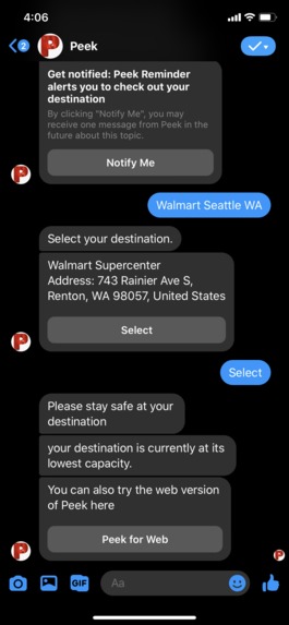 Peek Chatbot – screenshot 3