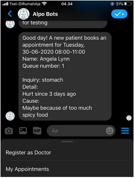 Alpo Bots - a chatbot for patients and doctors – screenshot 6