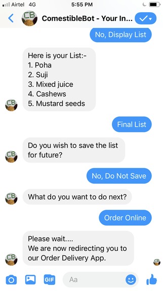ComestibleBot -  Your Indian Groceries List Generator – screenshot 4