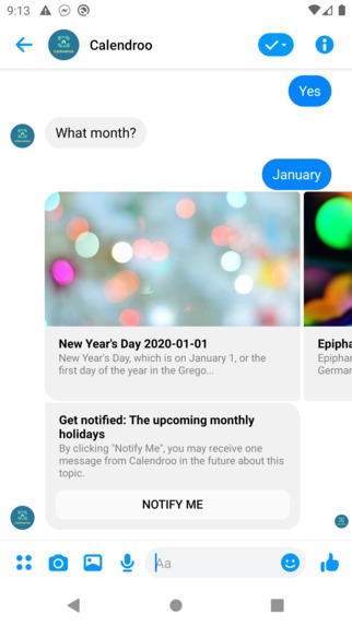 Calendroo Messenger Bot – screenshot 4