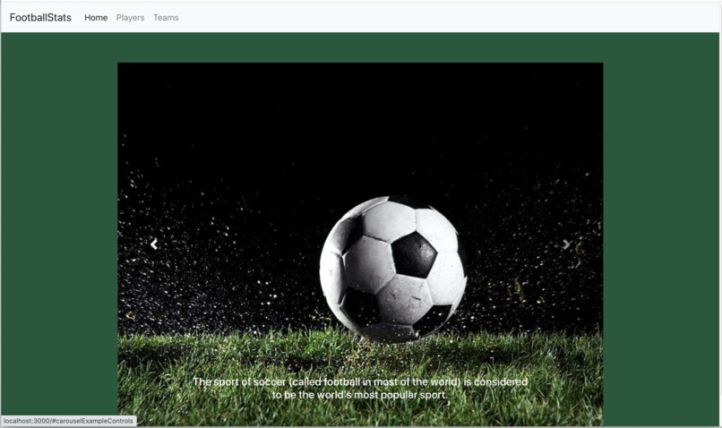 Soccer player search – screenshot 2