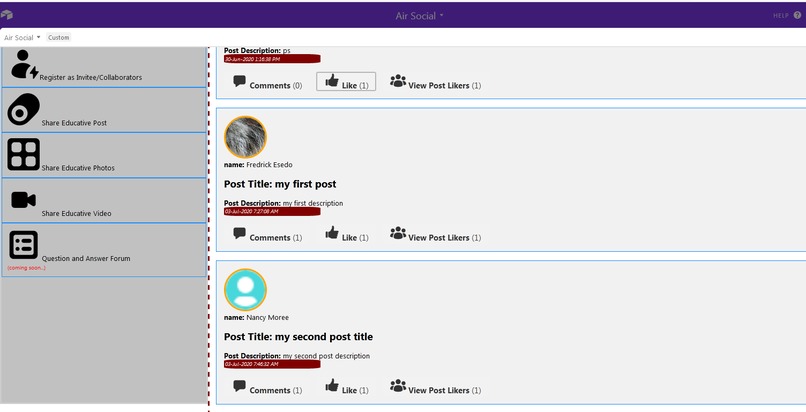 Air Social  – screenshot 2