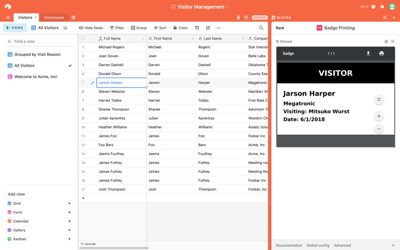 Badge Printing Block for Visitor Sign-in Kiosk – screenshot 2