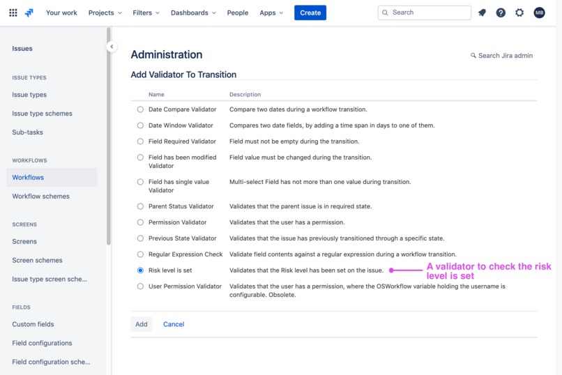 Jira Risk (Forge) – screenshot 3