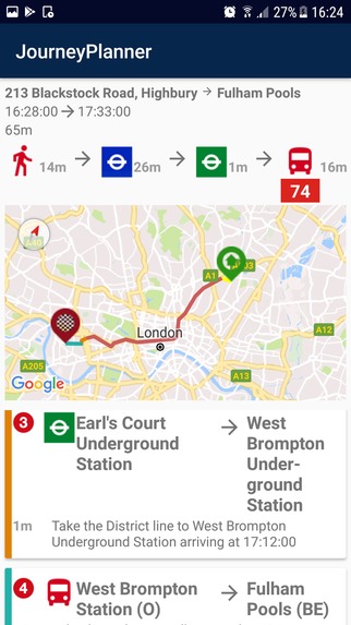 JourneyPlanner – screenshot 4